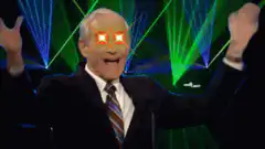 It's happening laser eyes