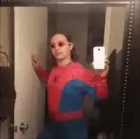 Spiderman selfie with sunglasses