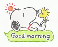 Snoopy and Woodstock Good Morning