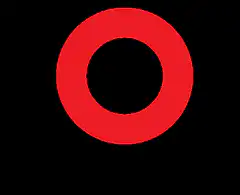 Red Circle on Black Background