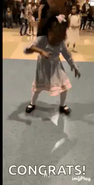 Girl dancing in mall