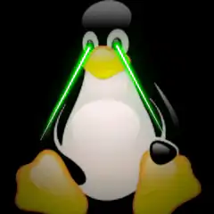 Tux penguin laser eyes and sunglasses