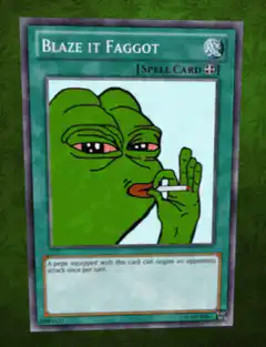 Blaze It Faggot Spell Card