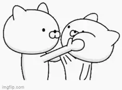 cat slapping cat