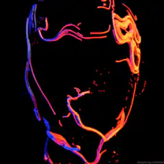 Psychedelic face morphing animation