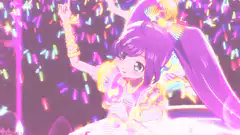 Idol characters dancing on stage