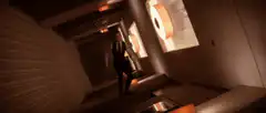 Hotel hallway fight scene