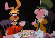 March Hare and Mad Hatter birthday toast