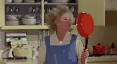 Mary Tyler Moore with red pan