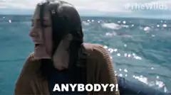 Woman in ocean screaming ANYBODY?!