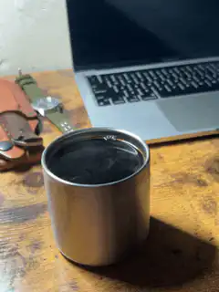 steam rising from hot coffee