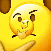 Thinking emoji with smaller thinking emoji