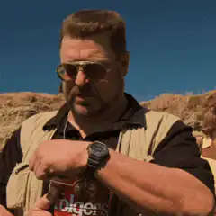 The Dude drinks Folgers and gets blasted by a dust cloud