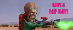 Alien with Zap Gun Saying Have a Zap Day