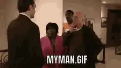 Old man faints in living room