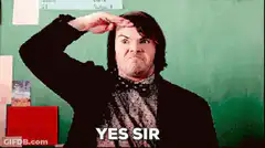 Jack Black Yes Sir Saluting