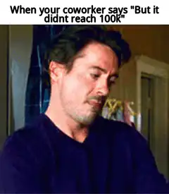 Robert Downey Jr. facepalm coworker 100k