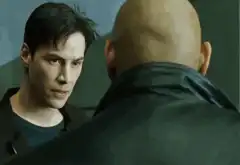 Morpheus jumps off a building