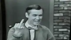 Mr. Rogers flips the bird