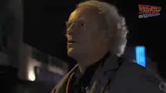 Doc Brown says Great Scott and falls