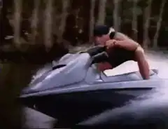 Man riding jet ski