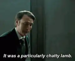Hannibal Lecter particularly chatty lamb