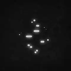 Abstract glowing white lights on dark background