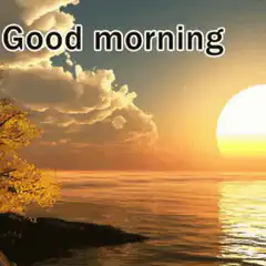 Good morning sunrise over water