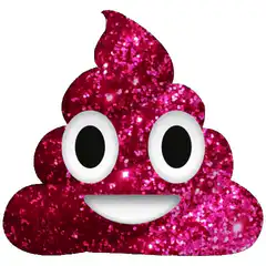 Pink Glitter Poop Emoji
