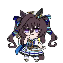 Chibi horse girl thinking