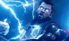 Thor unleashes lightning blast