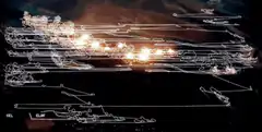 ELF missile formation with fire trails