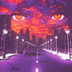Giant eyes in the sky over a city