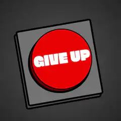 Hand pressing give up button