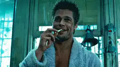 Brad Pitt brushing teeth in Fight Club