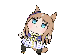 Chibi horse girl dancing