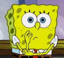 SpongeBob thinking pose