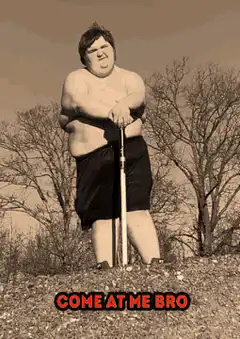 Fat man with lightsaber come at me bro