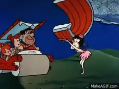 Flintstones credits with Wilma and Fred