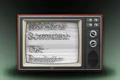 TV screen shows Bitcoin revolution