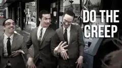 Three men doing the creep