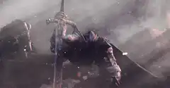 Dark Souls knight kneeling with sword
