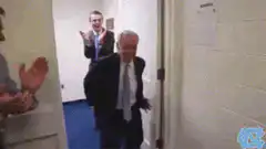 Roy Williams enters UNC locker room