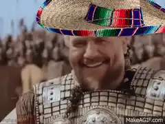 Maximus wearing a sombrero