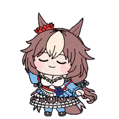 chibi horse girl smiling