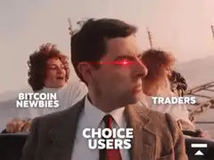 Mr Bean laser eyes Bitcoin newbies and traders