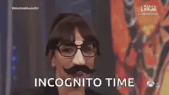 Woman in disguise incognito time