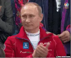 Vladimir Putin clapping