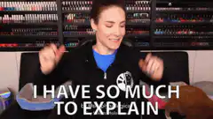Woman excited to explain something