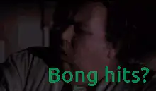 John Krasinski reacting to bong hits